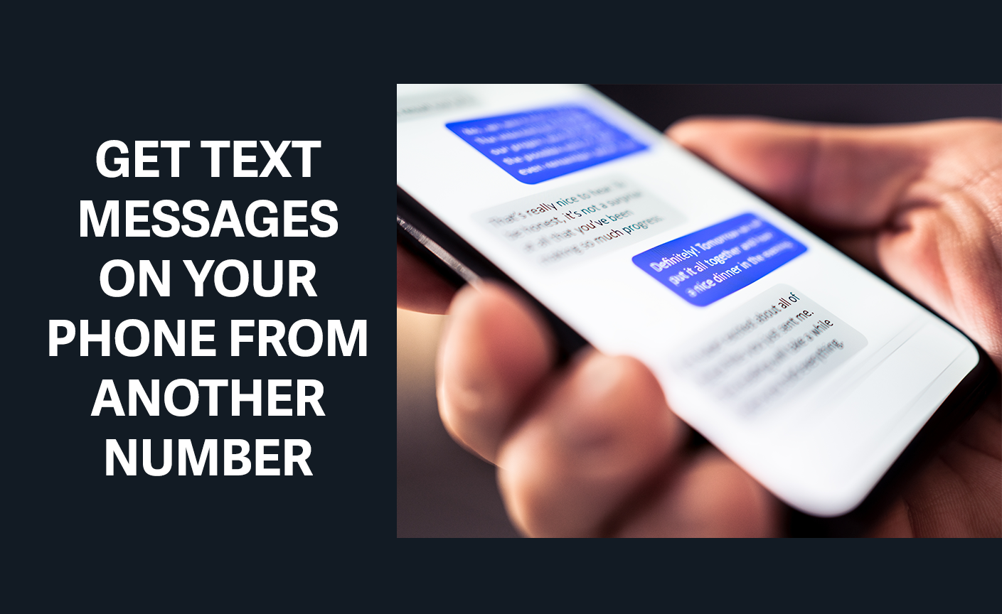 how to receive text messages from another phone number