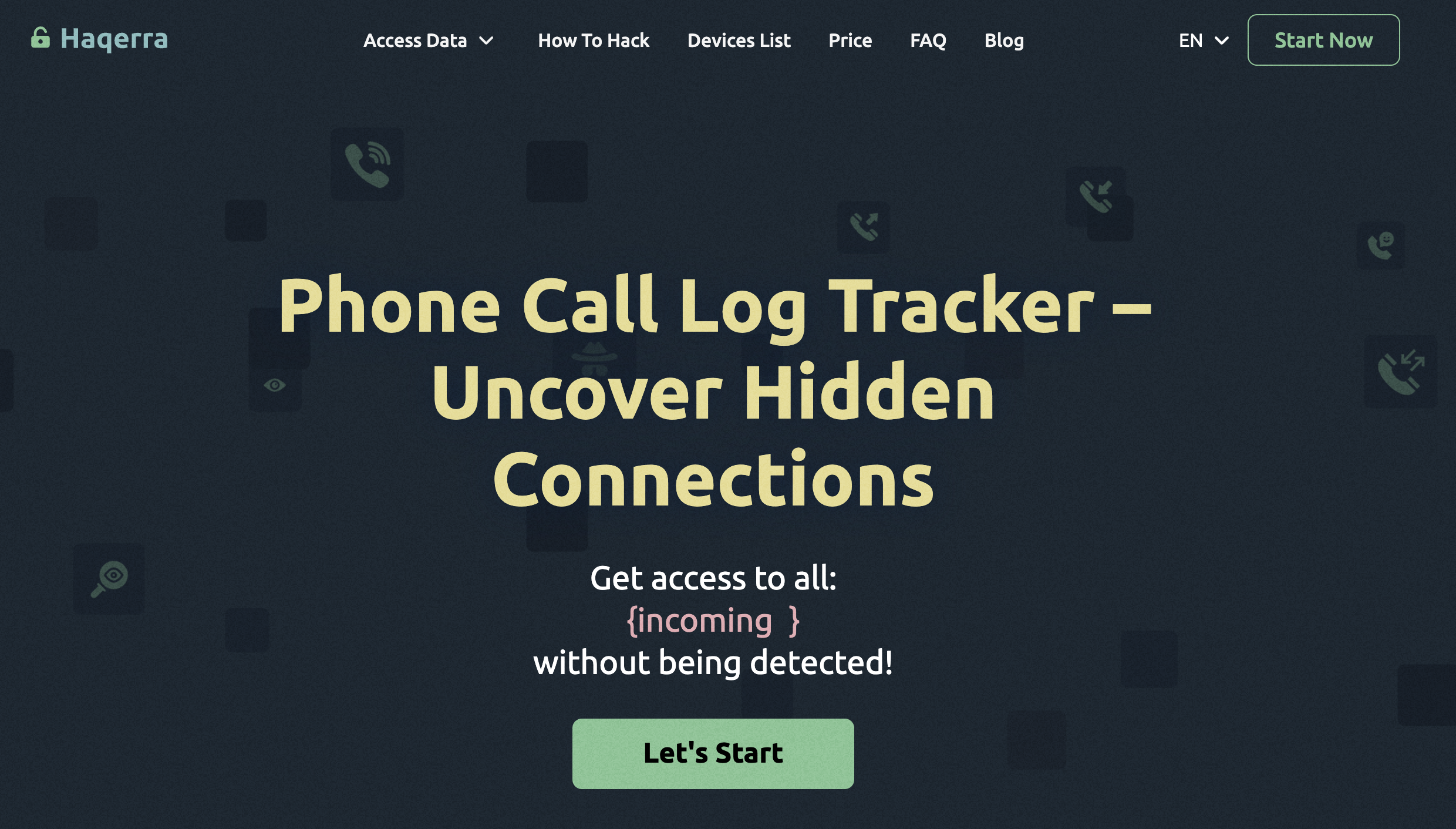 track someone's calls with haqerra