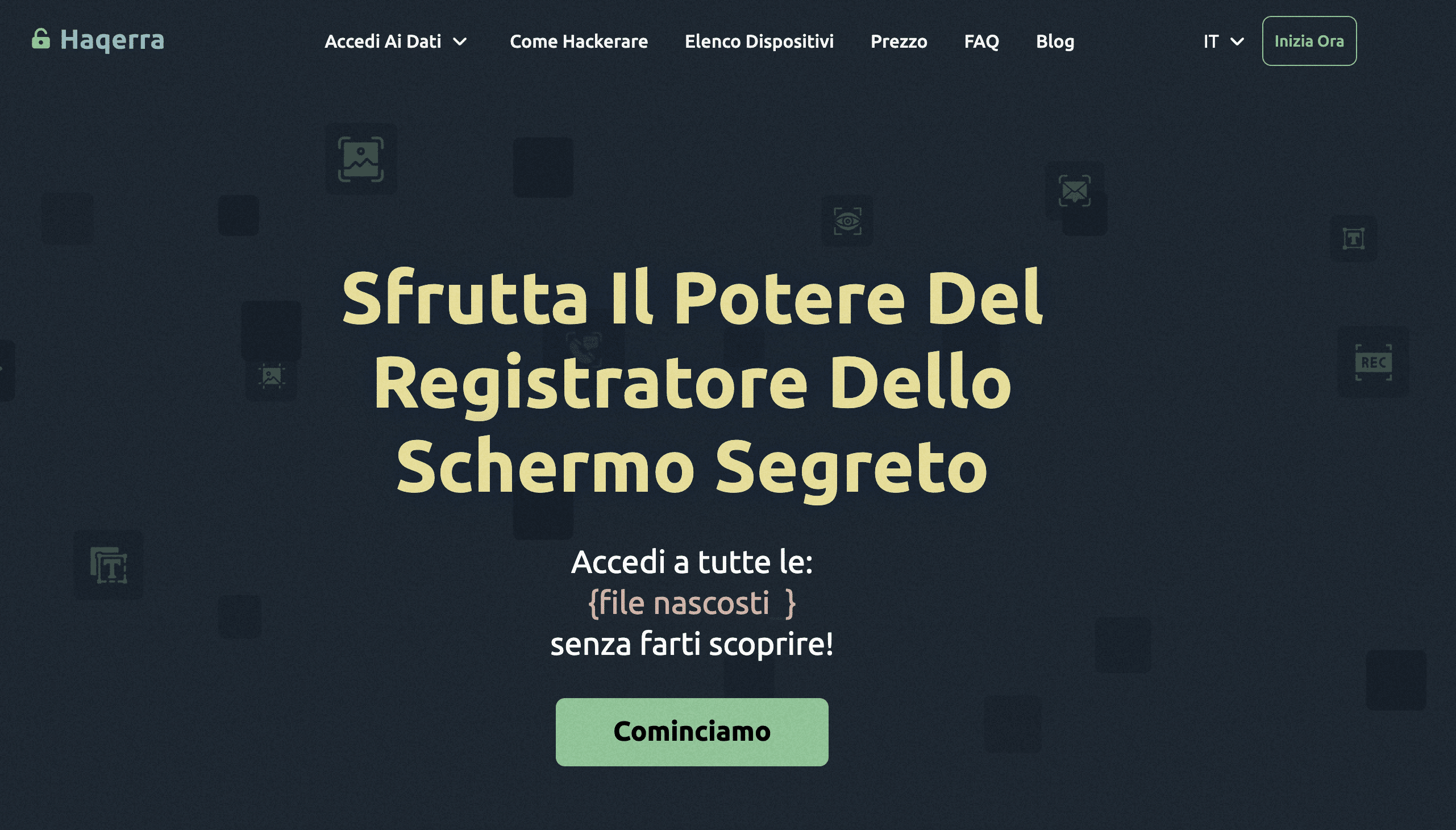 haqerra registratore dello schermo segreto
