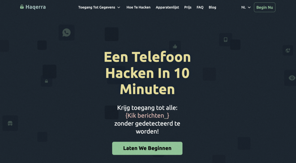 telefoon hacken op afstand met haqerra