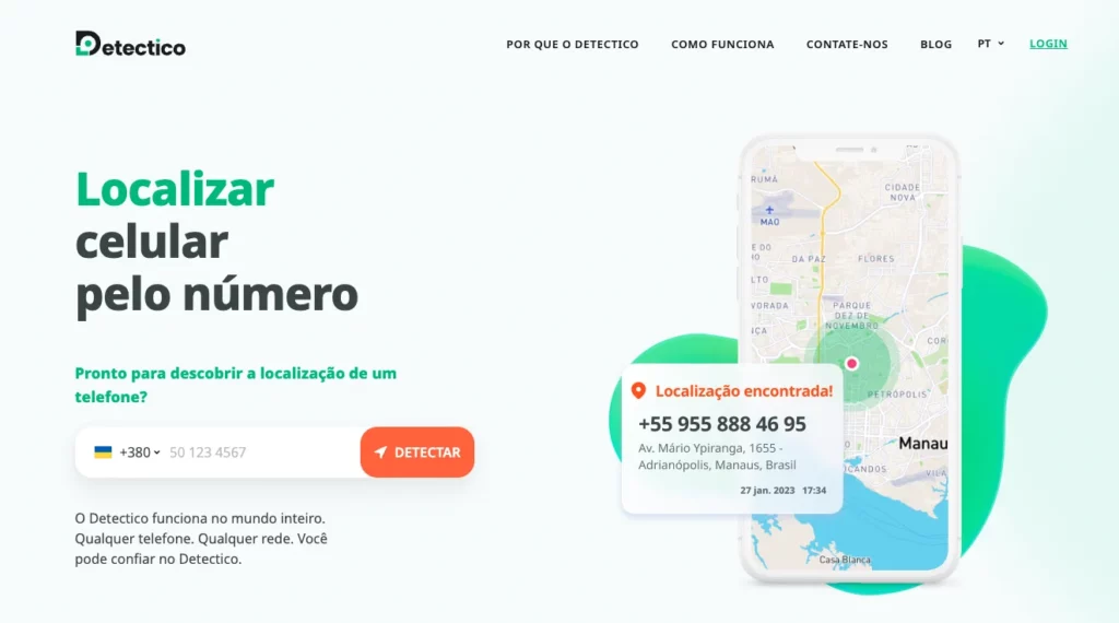 rastrear número de celular online grátis com detectico