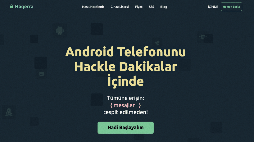 android telefonunu hackle